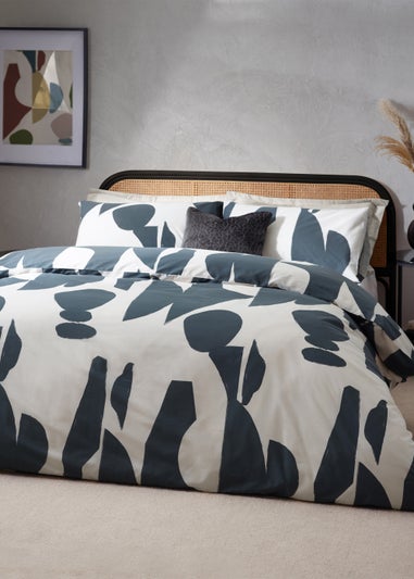 Hoem Meta Abstract Cotton Rich Duvet Cover Set Blue