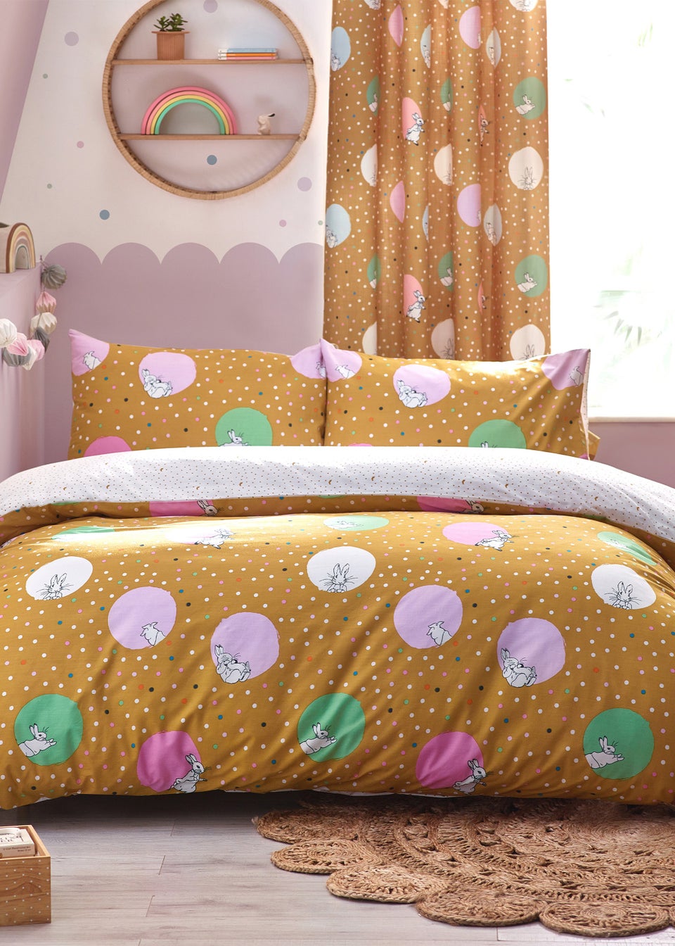Peter Rabbit™ Dotty Spotted Duvet Cover Set Ochre