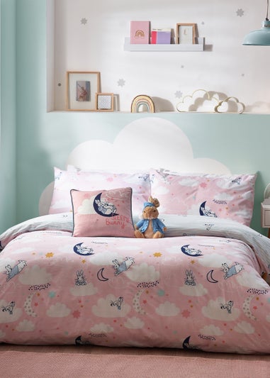 Peter Rabbit™ Sleepy Head Abstract Duvet Cover Set Pink