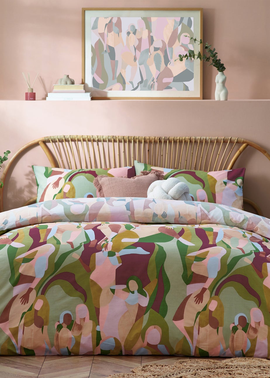 furn. Self Love Abstract Duvet Cover Set Multi