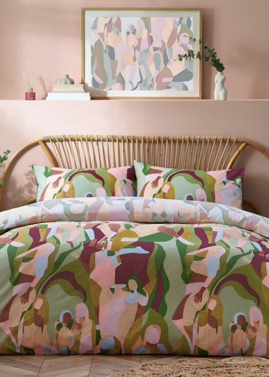 furn. Self Love Abstract Duvet Cover Set Multi