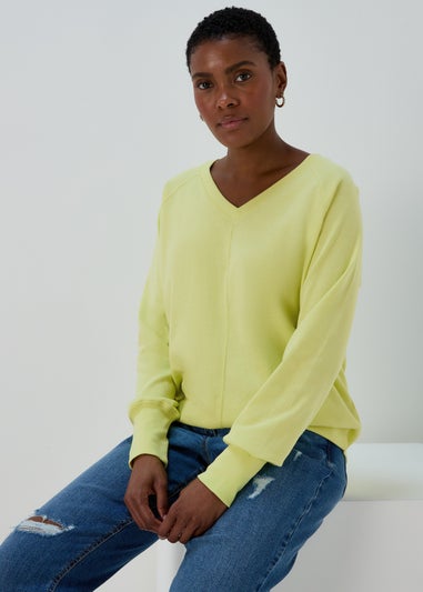 Papaya Lime V Neck Top