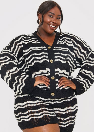 In The Style Stacey Solomon Black Knitted Co Ord Shorts