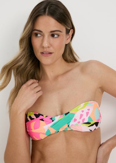 Multicolour Twist Bikini Top