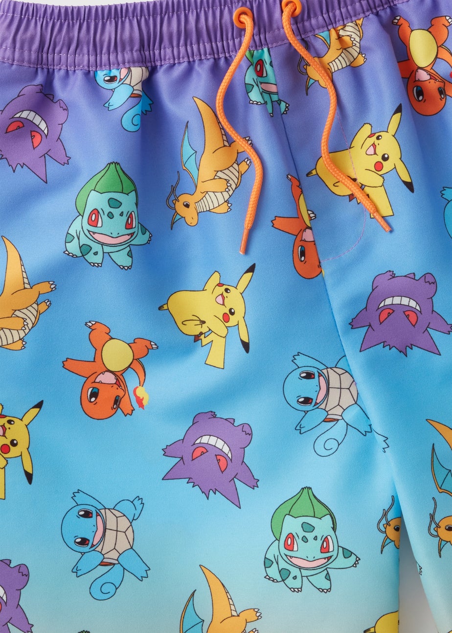 Pokemon Kids Blue Ombre Swimshort (5-12yrs)