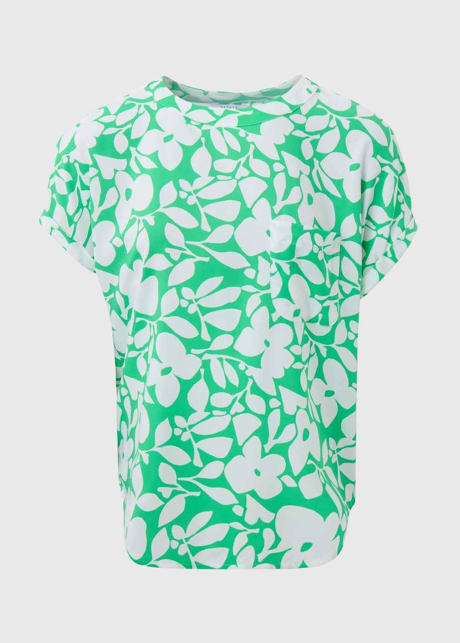 Green Patterned Pocket Box Top