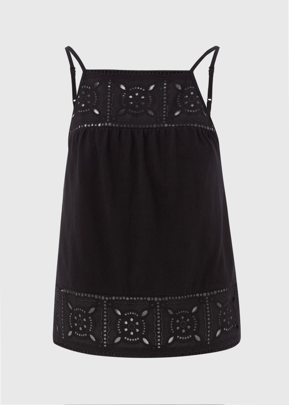 Black Lace Detail Cami Top