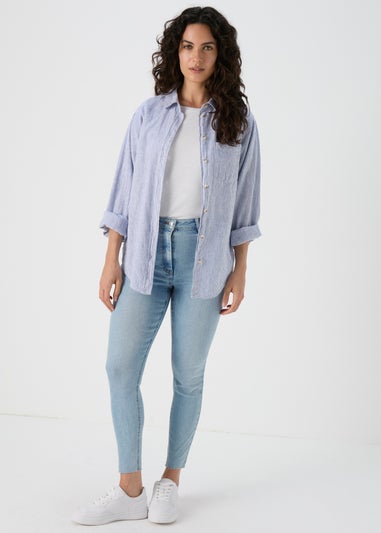 Papaya Petite Mid Wash Ankle Grazer Jeans