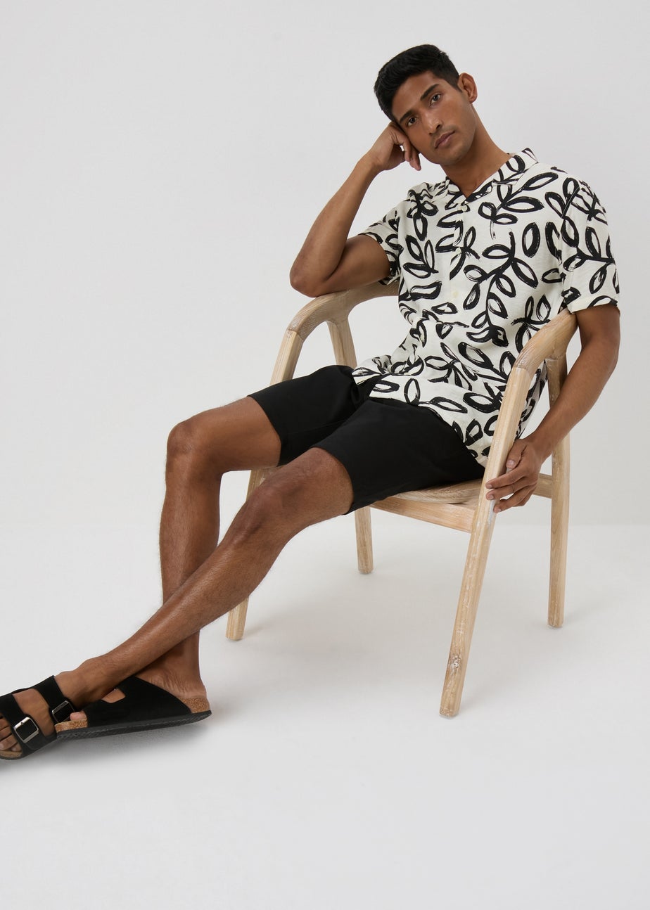 Ecru Mono Print Shirt