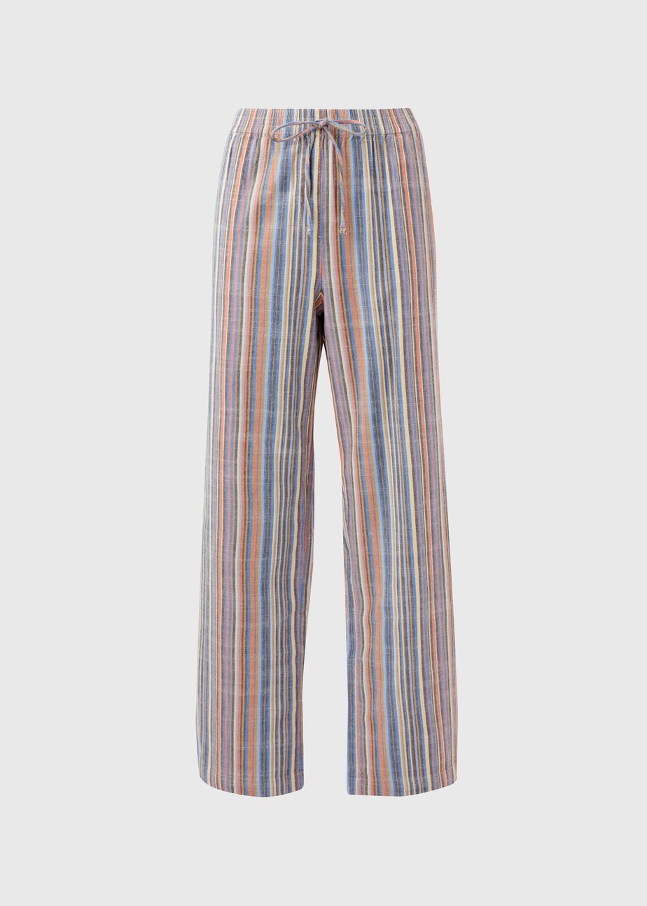 Multicolour Yard Dye Stripe Co Ord Wide Leg Trousers