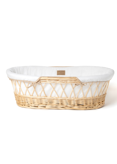 Clair de Lune Organic Wicker Moses Basket - With Stand