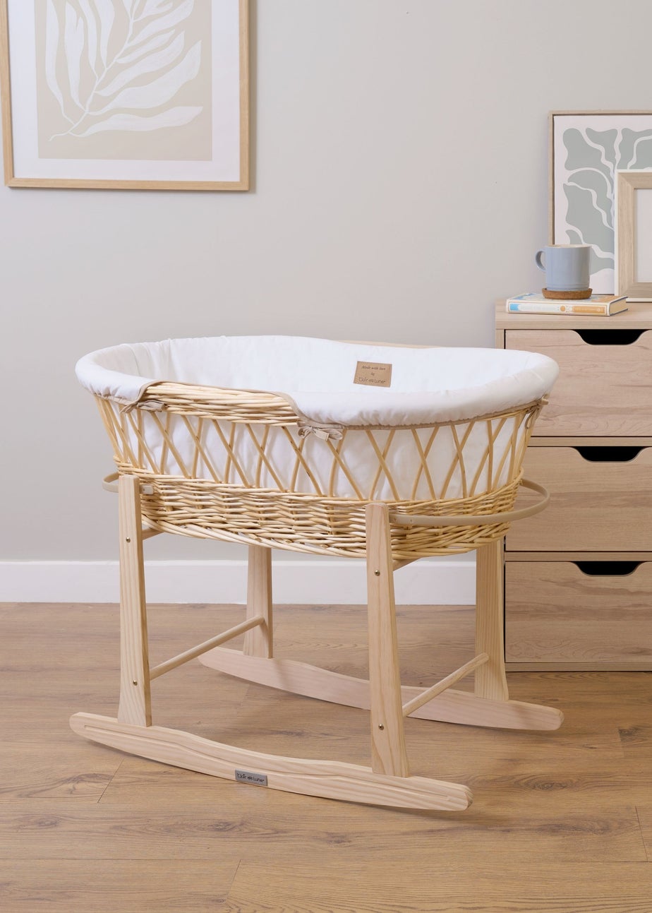 Clair de Lune Organic Wicker Moses Basket - With Stand