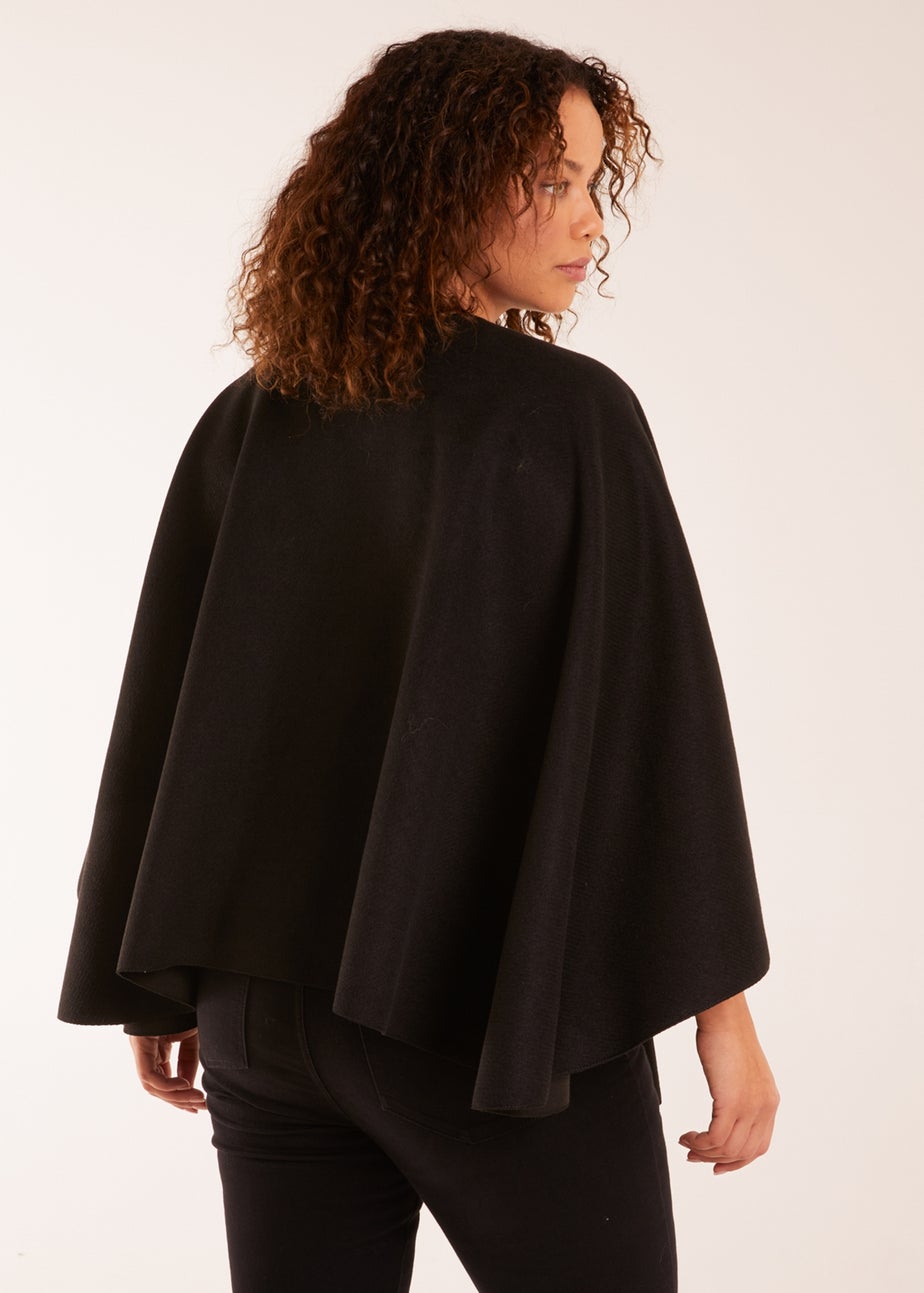 Blue Vanilla Black Wrap Through Crossover Cape