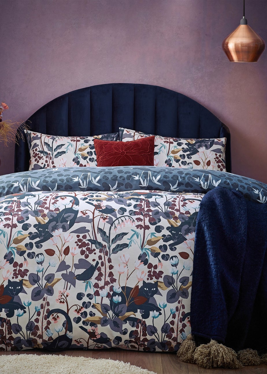 furn. Midnight Panther Exotic Duvet Cover Set