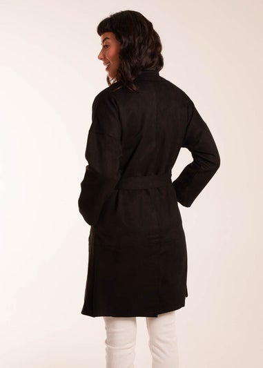 Blue Vanilla Black Waist Detail Trench Style Jacket