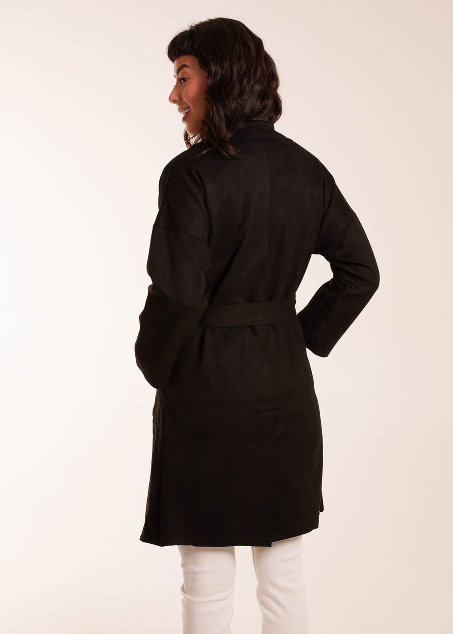 Blue Vanilla Black Waist Detail Trench Style Jacket