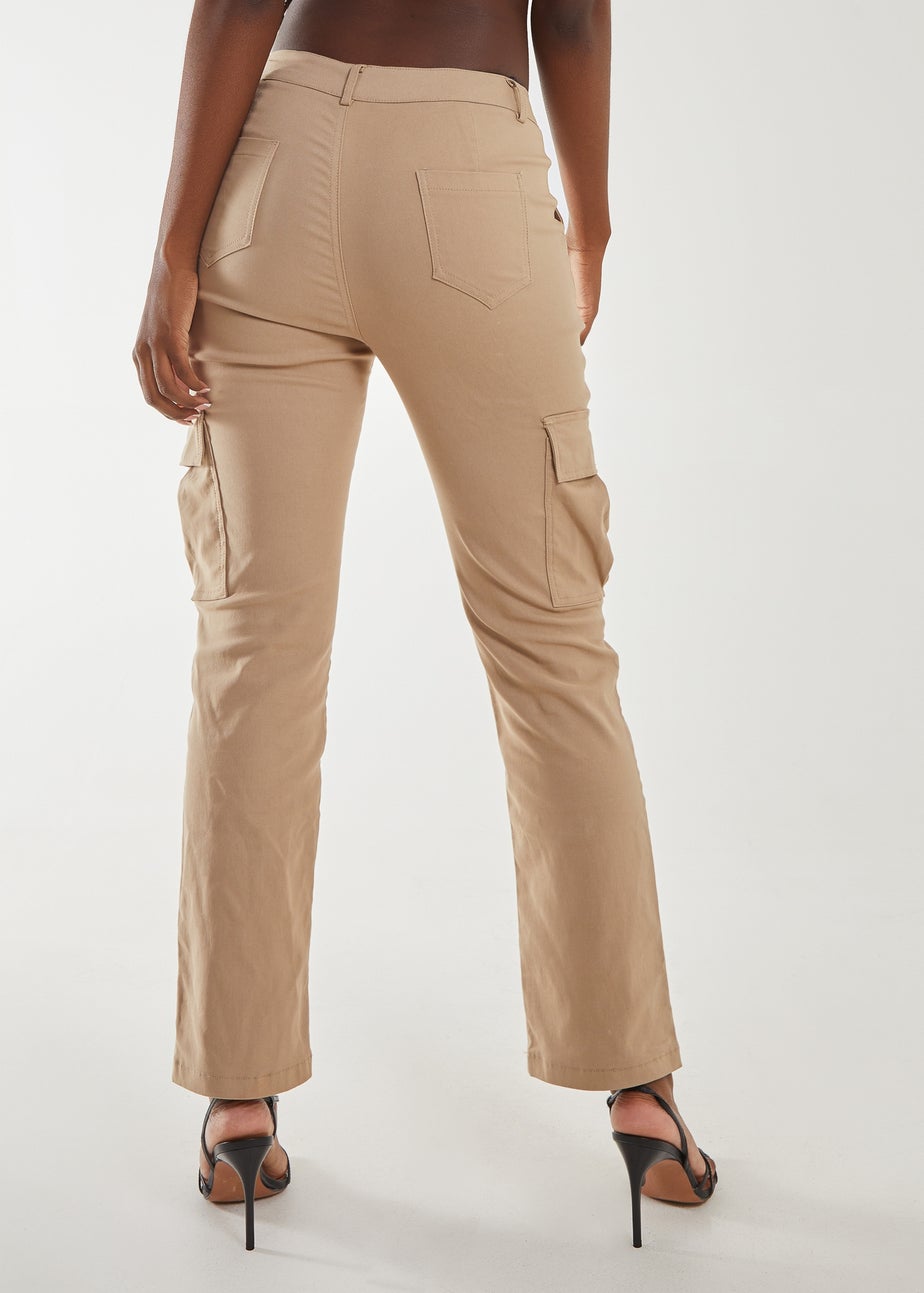 Pink Vanilla Stone Wide Leg Pocket Cargo Pants