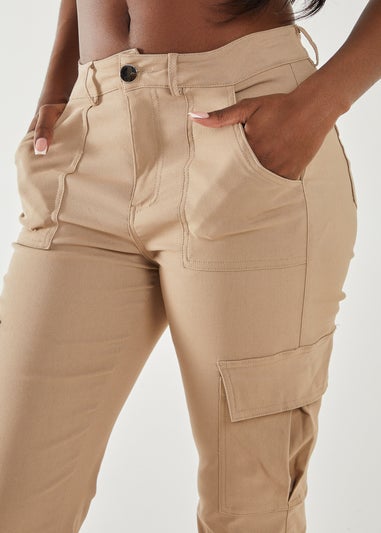 Pink Vanilla Stone Wide Leg Pocket Cargo Pants