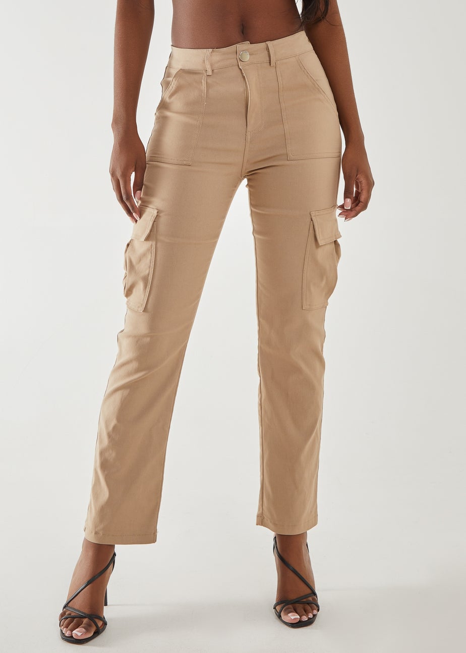 Pink Vanilla Stone Wide Leg Pocket Cargo Pants