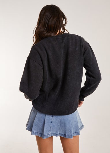 Pink Vanilla Charcoal Oversized No Liberty Graphic Sweater