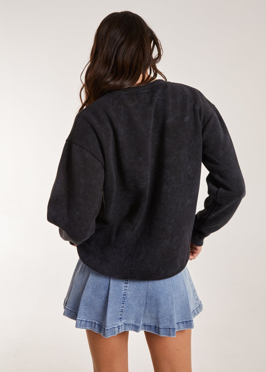 Pink Vanilla Charcoal Oversized No Liberty Graphic Sweater