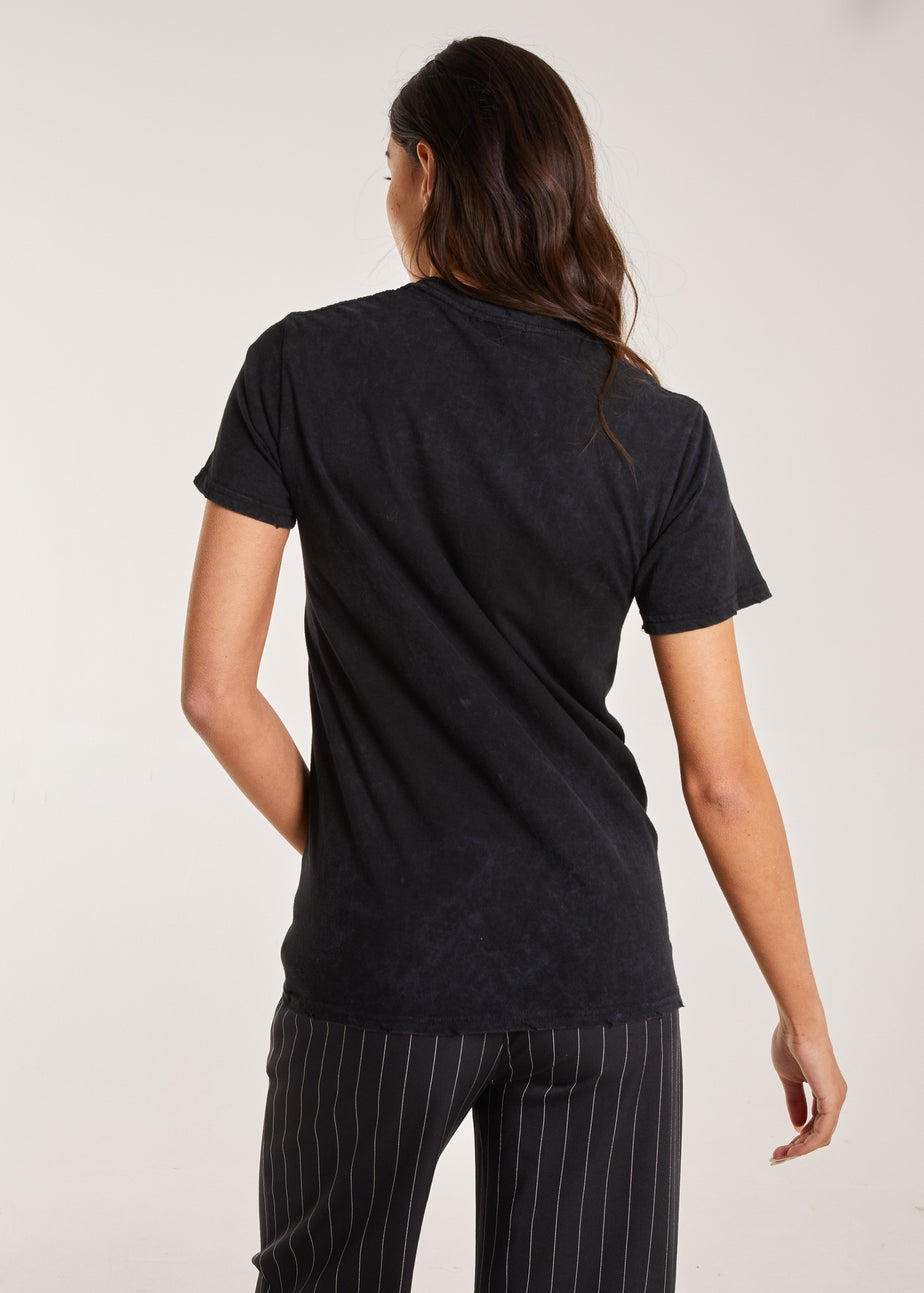 Pink Vanilla Black Washed Graphic T-Shirt