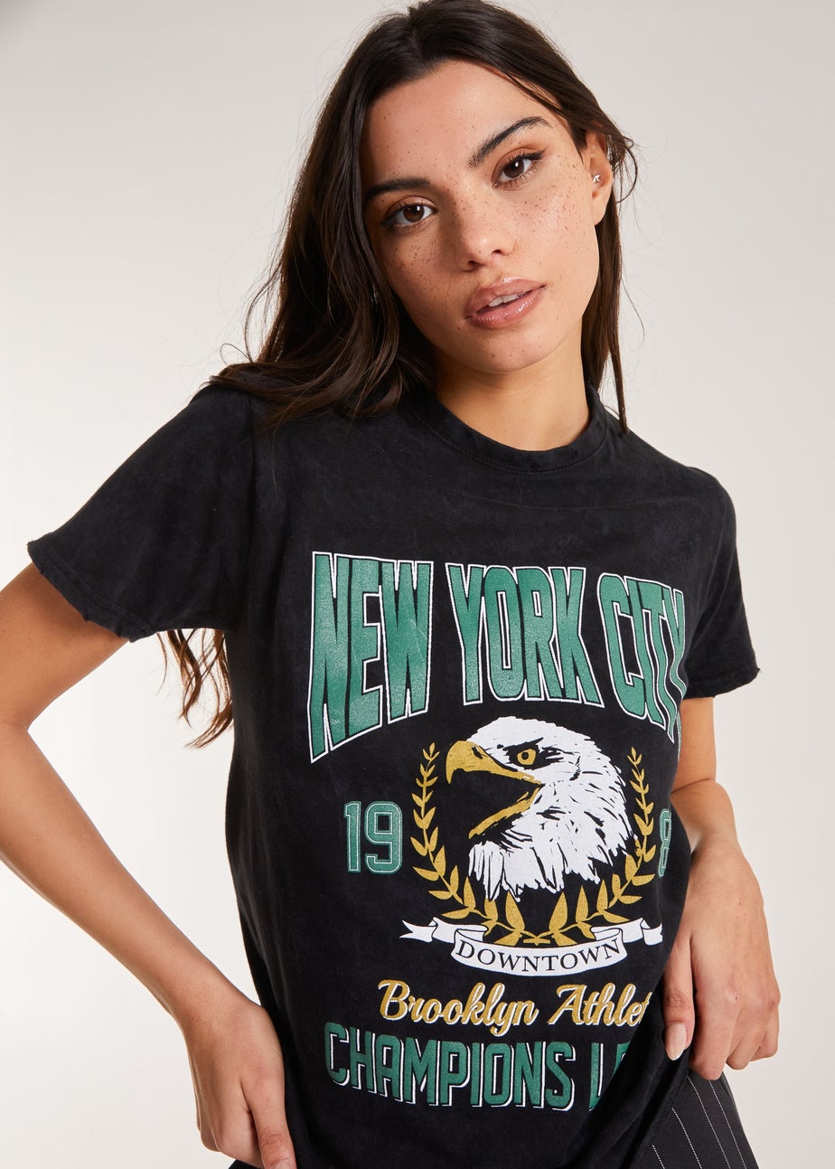 Pink Vanilla Black Washed Graphic T-Shirt