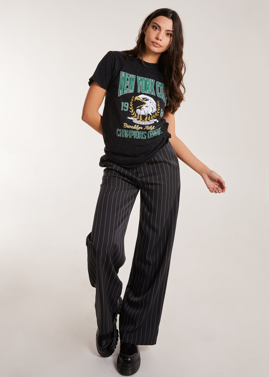 Pink Vanilla Black Washed Graphic T-Shirt