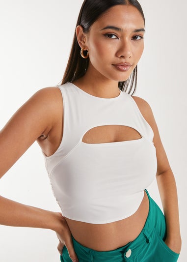 Pink Vanilla Ivory Letterbox Crop Top