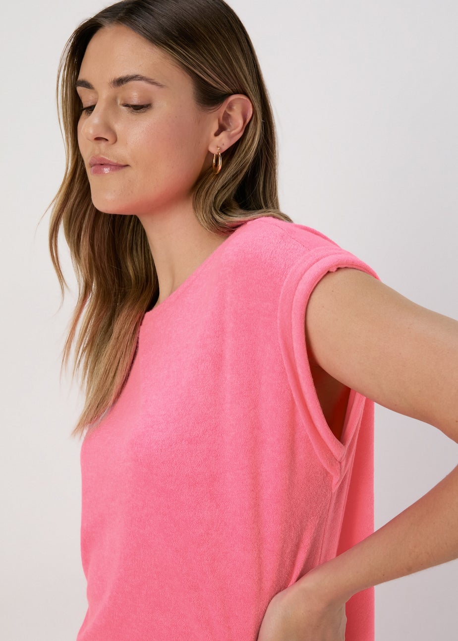 Towelling Top Pink