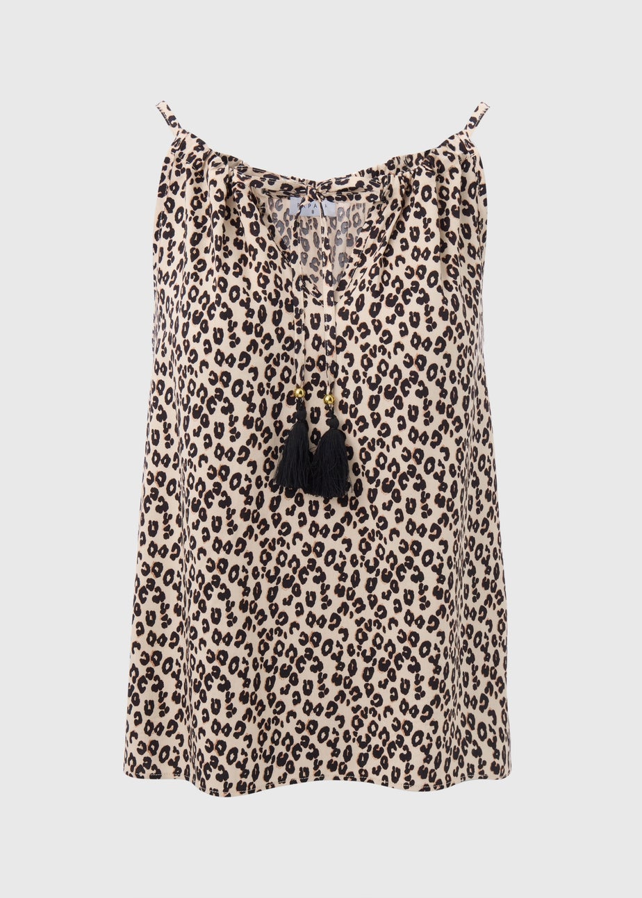 Brown Leopard Print Cami Top