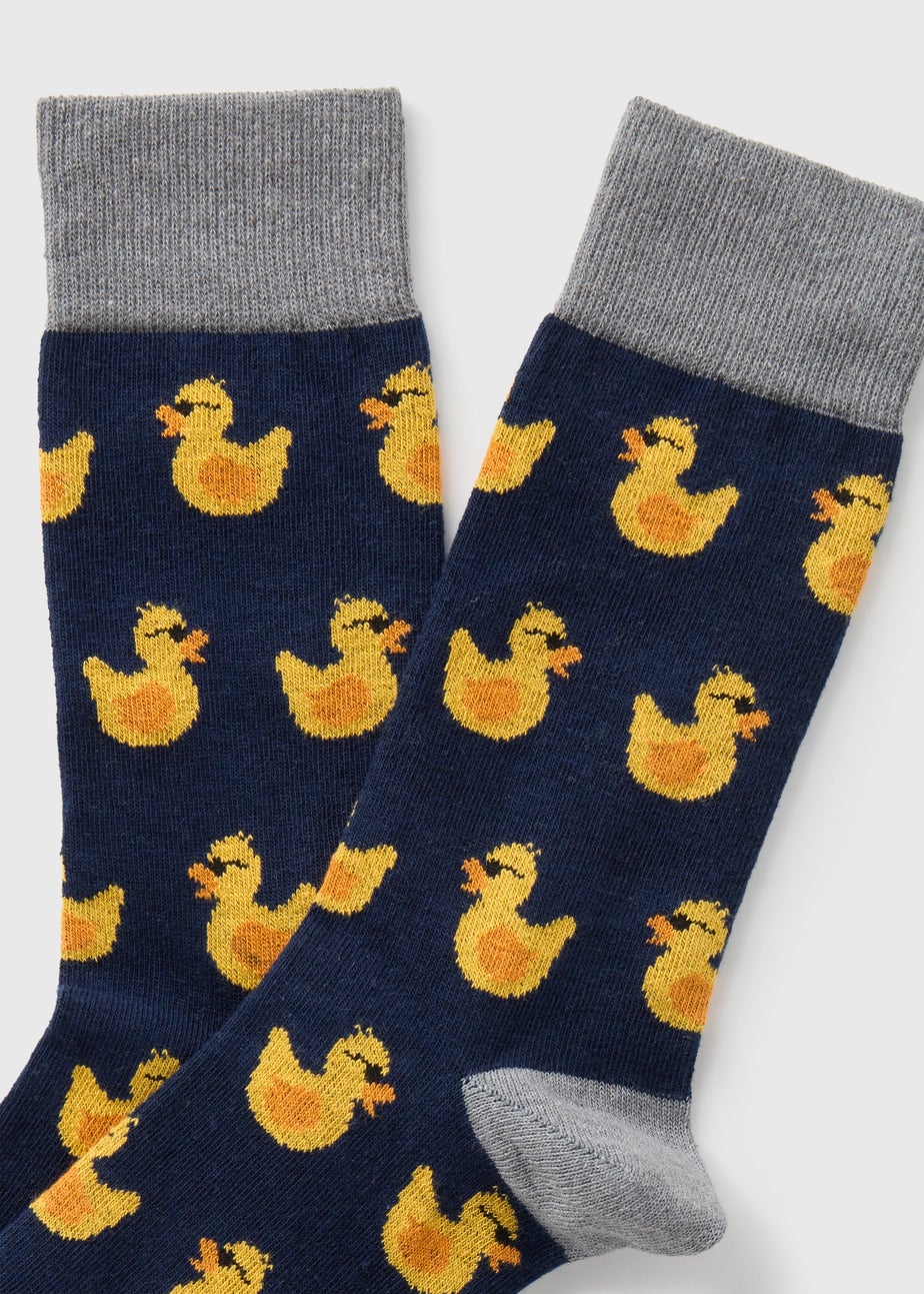 Navy Duck Socks