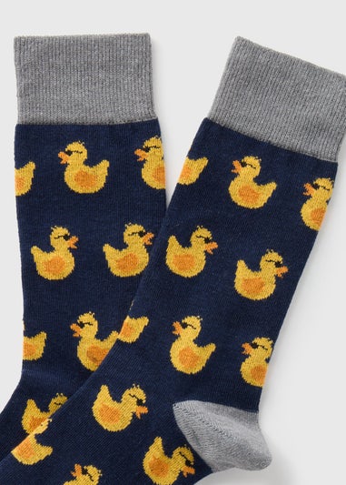 Navy Duck Socks