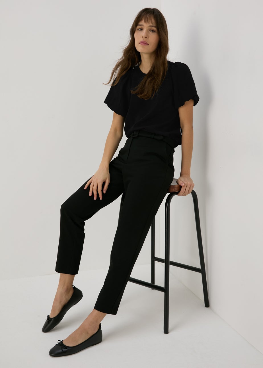 Et Vous Black Puff Sleeves Blouse