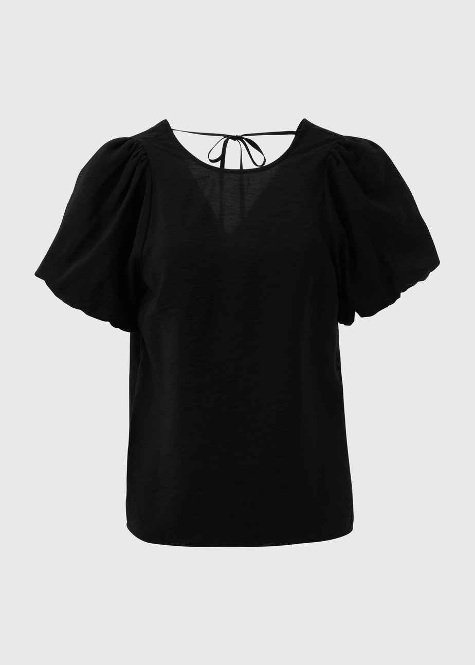 Et Vous Black Puff Sleeves Blouse