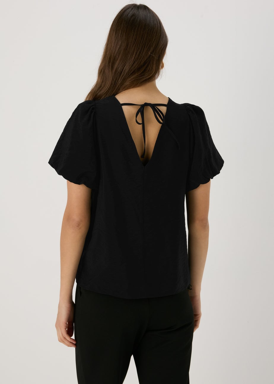 Et Vous Black Puff Sleeves Blouse