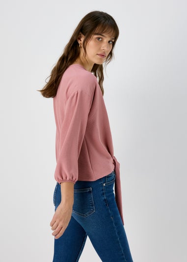 Pink V Neck Blouse