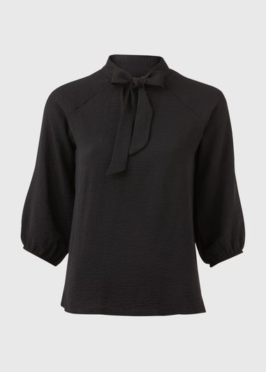 Black Pussybow Blouse