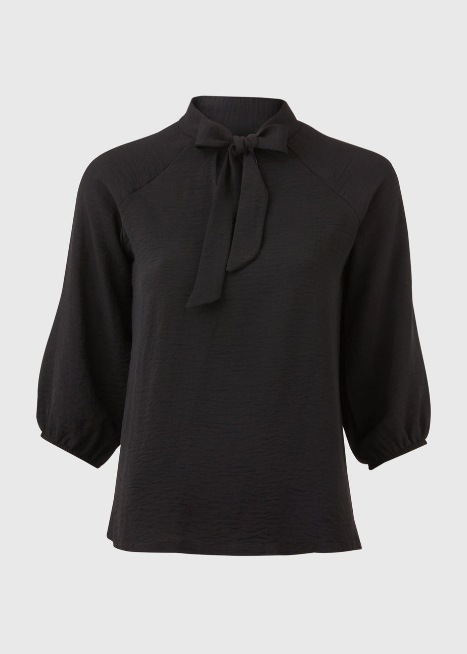 Black Pussybow Blouse