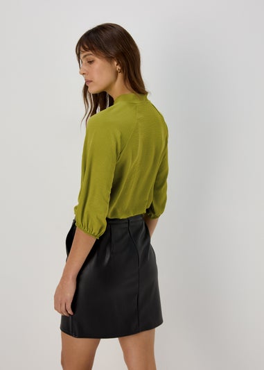 Lime Pussybow Blouse