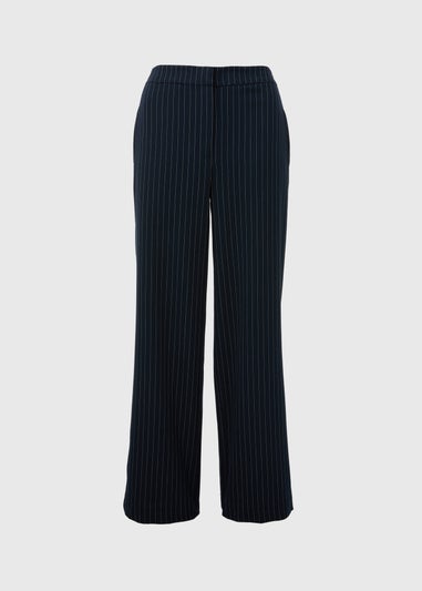 Navy Pinstripe Tailored Trousers