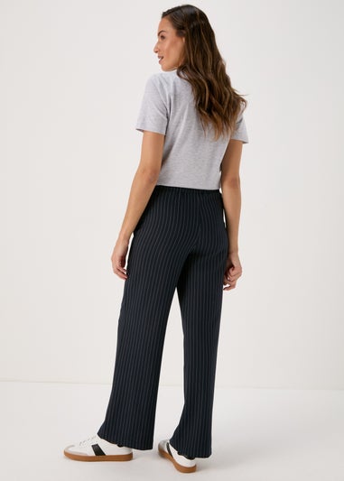 Navy Pinstripe Tailored Trousers