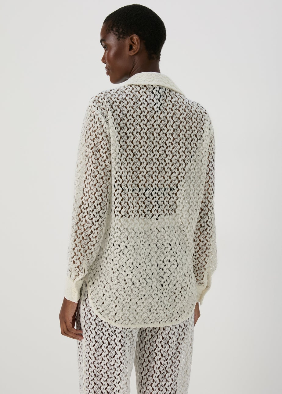 Cream Crochet Shirt