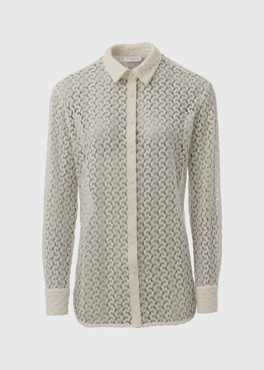 Cream Crochet Shirt