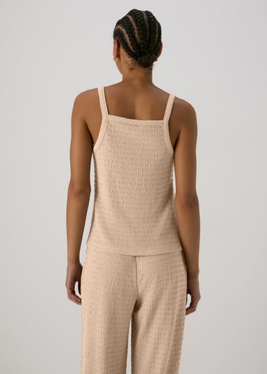 Stone Textured Co Ord Vest