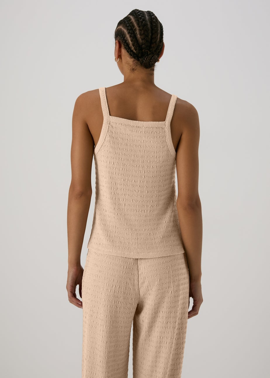 Stone Textured Co Ord Vest