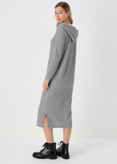 Hooded Grey Pullover Dress