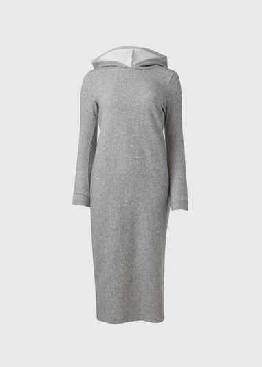 Hooded Grey Pullover Dress
