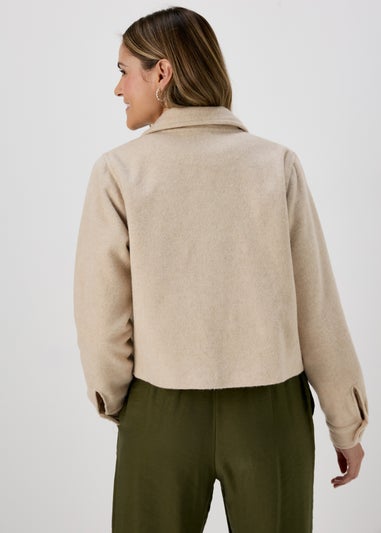 Oatmeal Pocket Detail Boxy Jacket