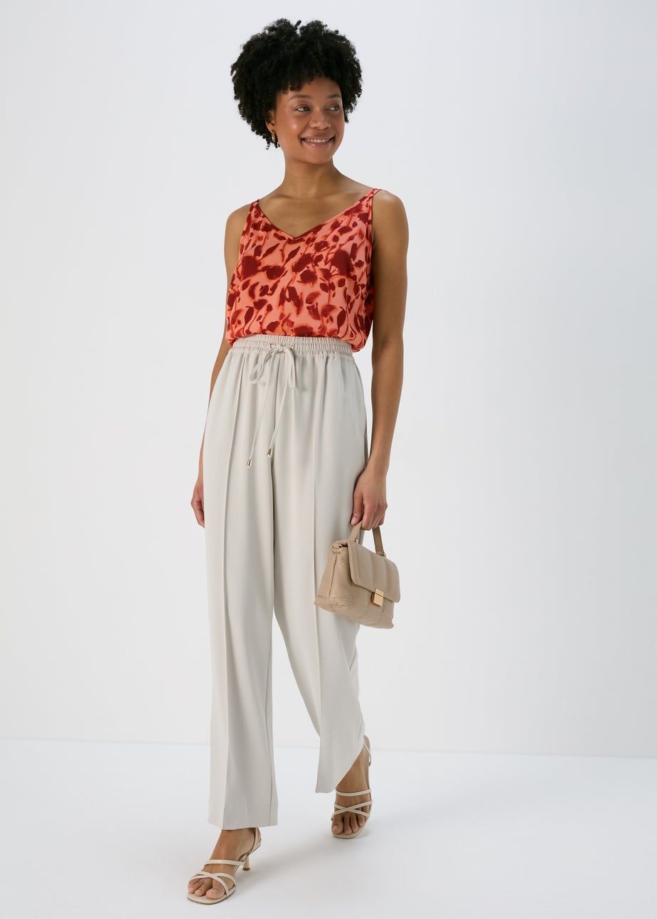 Et Vous Pink Floral Shadow Cami Top